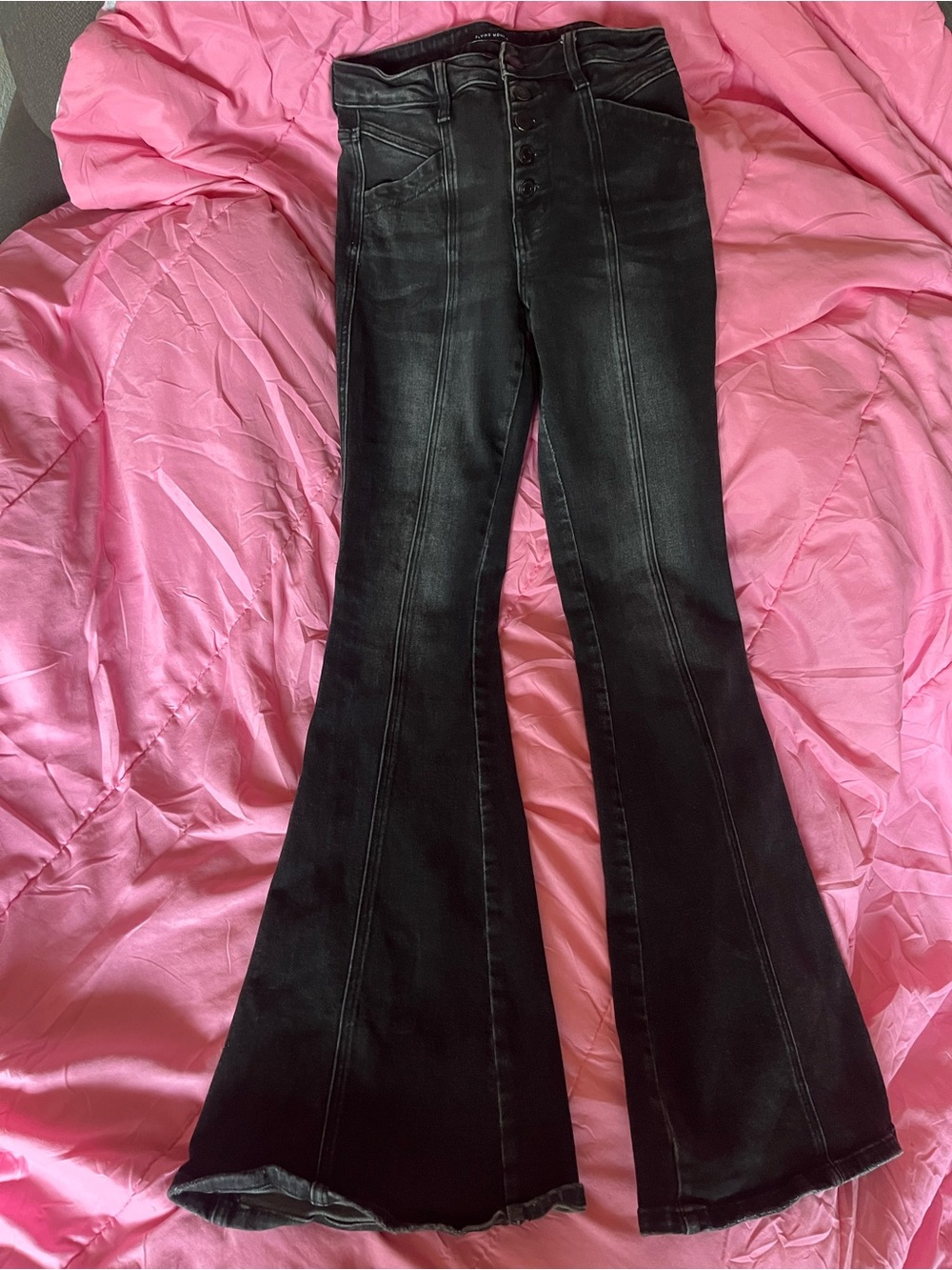 Flying Monkey Black High-Rise Flare Jeans